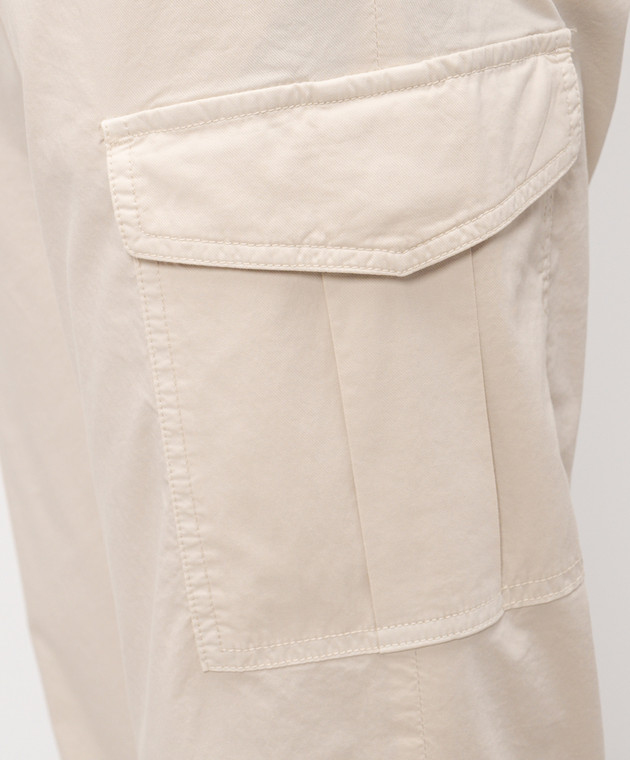 Peserico Бежевые карго из хлопка R54775T23D07945 изображение 5