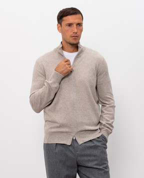 Brunello Cucinelli Бежевый кардиган из кашемира MQS00106