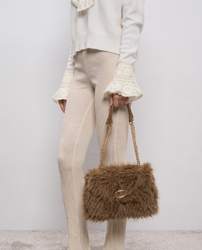 Twinset Коричневая сумка Dreamy с логотипом 252TD8230