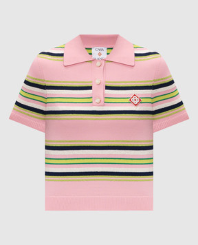 Casablanca Розовое поло в полоску WSS26KW127901