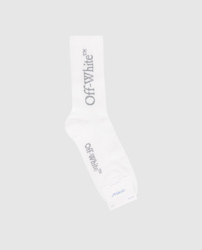 Off-White Белые носки с логотипом OMRA085F25KNI001