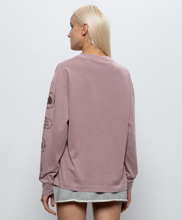 Palm Angels Розовый лонгслив с принтом PAMAB001JR001w изображение 4