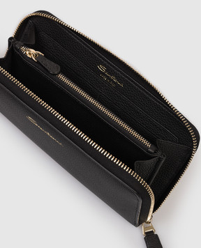 Santoni Черный кошелек с логотипом DFPPA2372FOHSIW