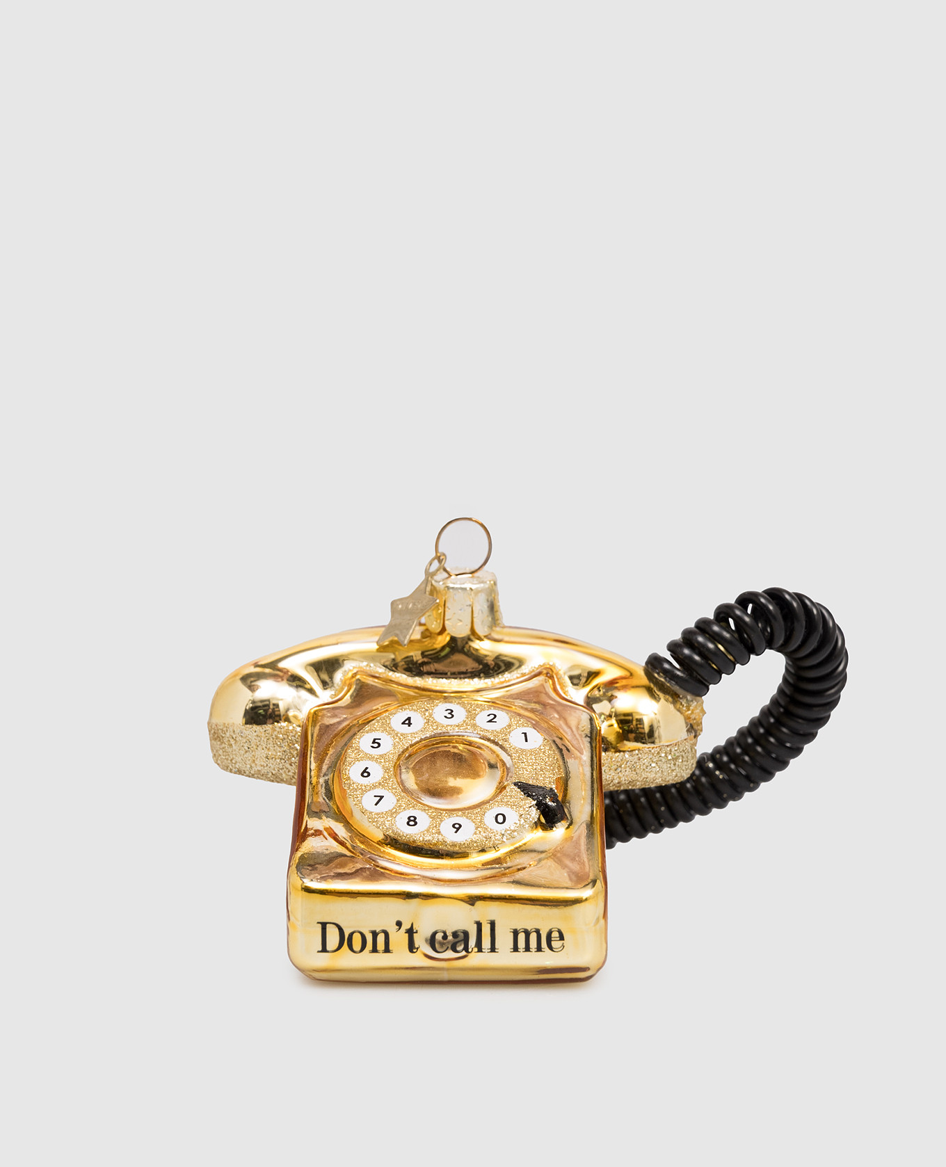 

Рождественская игрушка Vintage telephone, Золотистый, Елочные украшения