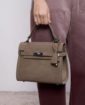 Gianni Notaro Коричнева замшева сумка-сетчел SUEDE 099SUEDENIKEL