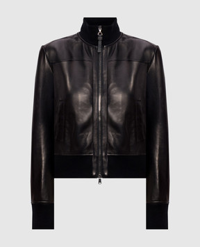 Brunello Cucinelli Черная кожаная куртка MPNMO7483P
