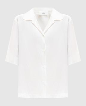 Solotre Біла блуза із шовку M1AB0093