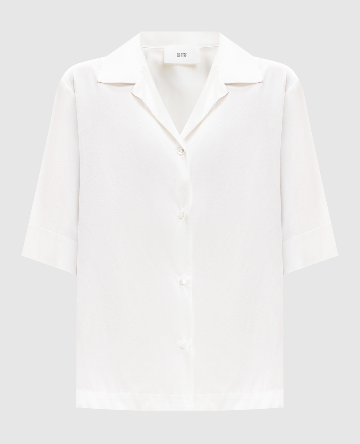 Белая блуза из шелка