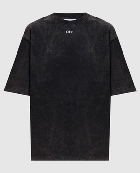 Off-White Сіра футболка з принтом емблеми 2AA134S26JER001