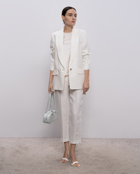 Peserico Белый жакет из льна A0111602606