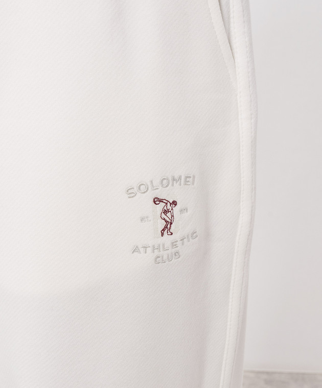 Brunello Cucinelli Спортивные штаны цвета айвори MM8263388G изображение 5