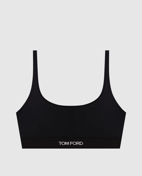 Tom Ford Черный топ с логотипом BRJ016JEX011