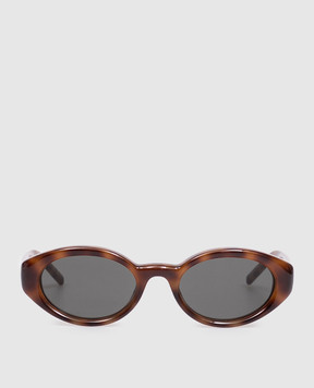 Saint Laurent Коричневые солнцезащитные очки 567 PLUMP A003CYY9958