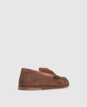 Stuart Weitzman Коричневые замшевые лоферы SPENCER SO352