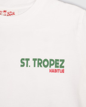 MC2 SAINT BARTH Дитяча біла футболка Tropez Summer PRL000102317L