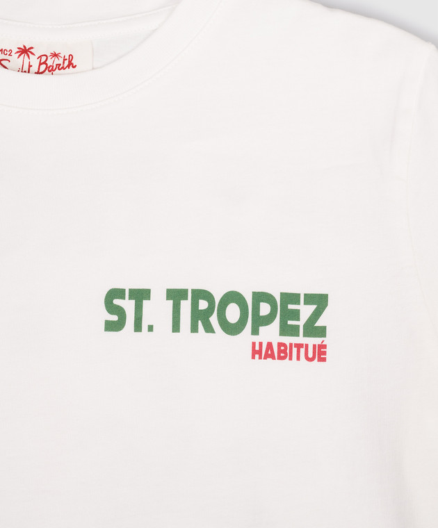 MC2 SAINT BARTH Дитяча біла футболка Tropez Summer PRL000102317L зображення 3