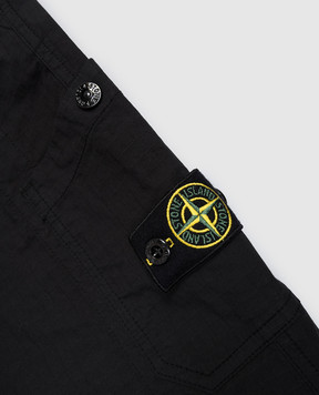 Stone Island Детские черные карго с патчем логотипа L1S163100002S00631012