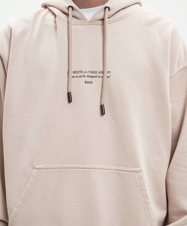 Off-White Бежево худи 44MBB085S26F009 изображение 5