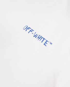 Off-White Детская белая футболка с принтом 44BAA002S26J005