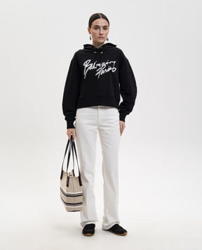 Balmain Черные худи с принтом логотипа GF1JR030BD41