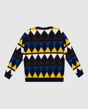 Dolce&Gabbana Детский свитер из шерсти в узор L4KWE2JDVME26