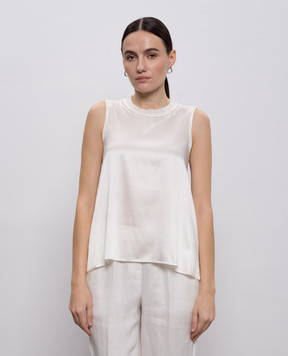 Peserico Білий топ із шовку A086272372E