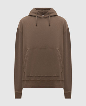 Stone Island Коричневе худі з нашивкою L1S156100002S0288