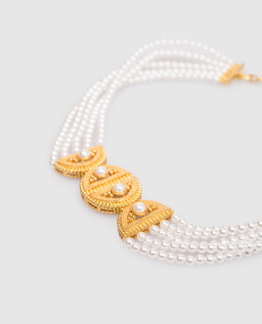 Lynyer Чокер Ravi Hemisphere с жемчужинами LYNHMRVPRLNCK