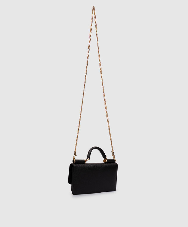 Dolce&Gabbana Черная кожаная сумка-мини Dauphine BI3280A1001 изображение 3