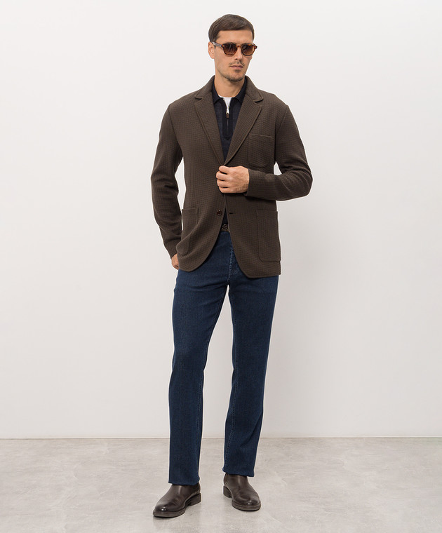 Cashmere&Whiskey Синее поло из шерсти MU10151318465R изображение 2
