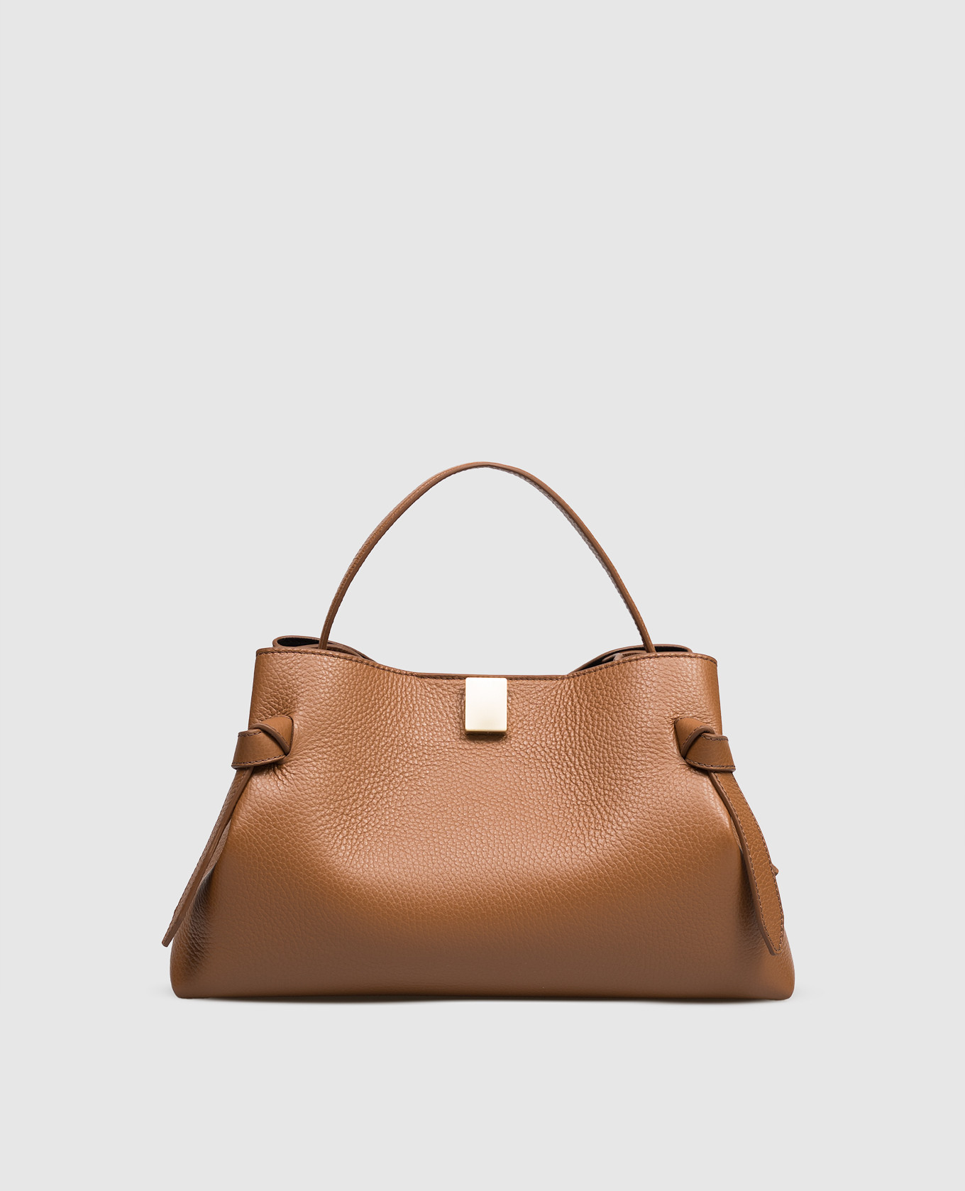 Коричневая кожаная сумка Gyoza