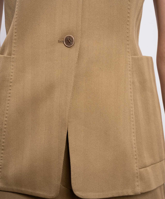 Max Mara Коричневий жилет FALLA MXMFALLA зображення 5