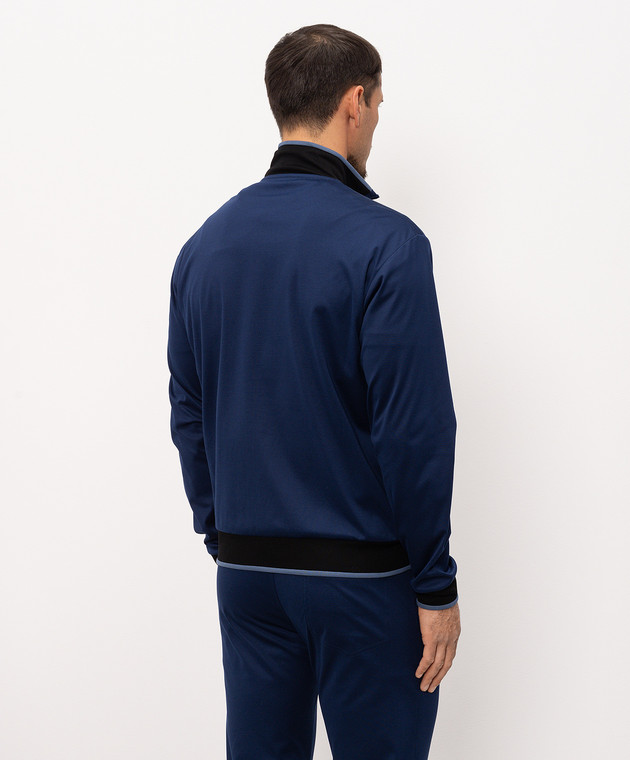 Castangia dal 1850 Синя спортивна куртка з вишивкою емблеми DM5SUITSS251SWEETSHIRT зображення 4