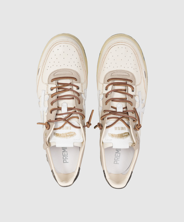 Premiata Бежеві шкіряні кросівки BSKT CLAY BSKTCLAY8163 зображення 4