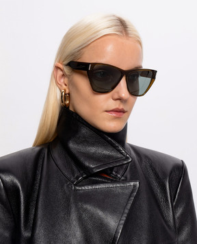 Saint Laurent Коричневые солнцезащитные очки 927 A003D9Y9956