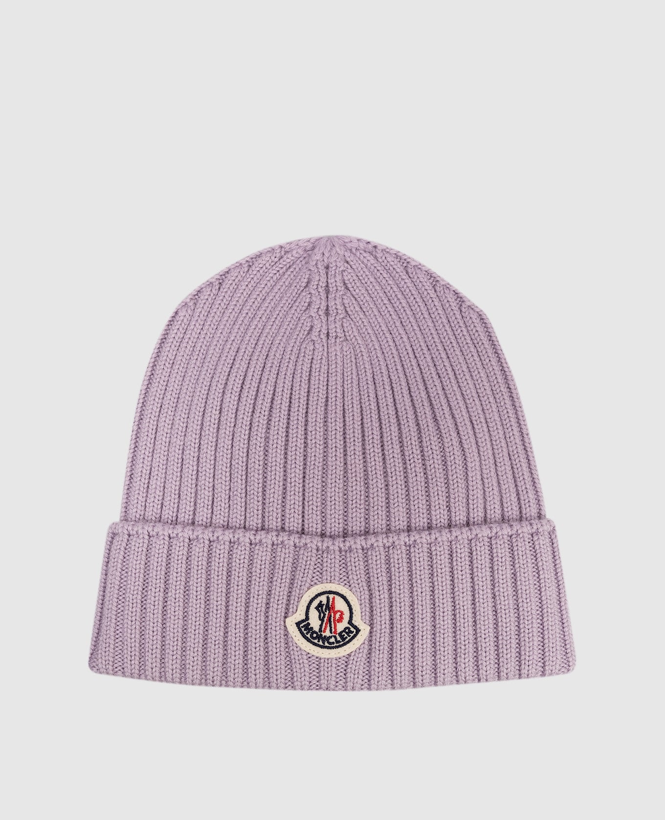 Детская фиолетовая шапка из шерсти с логотипом