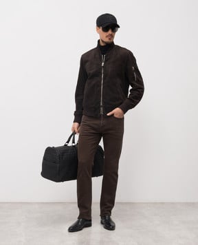 Tom Ford Коричневый замшевый бомбер LBS087LMS027