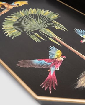 Les Ottomans Чорна таця з брендовим принтом IT259