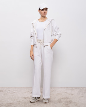 Peserico Білі меланжеві спортивні штани P04865J02347A