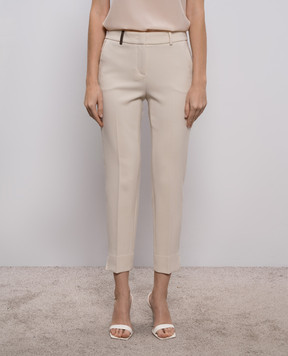 Peserico Бежеві штани з патчем A0471801916