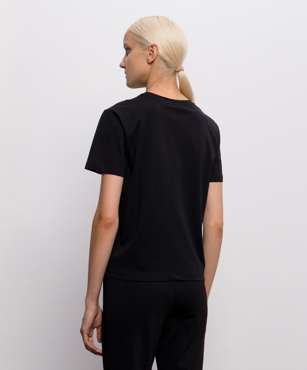 Twinset Черная футболка с нашивкой логотипа 262TP2302 изображение 4