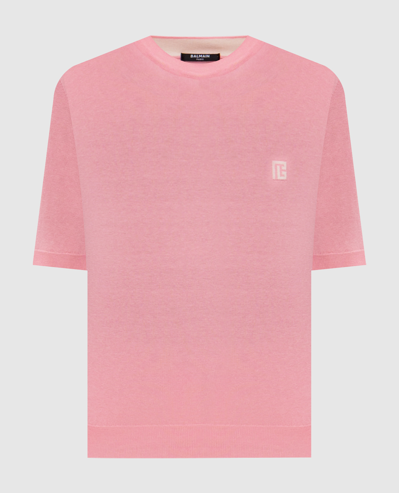 Розовая футболка с шелком