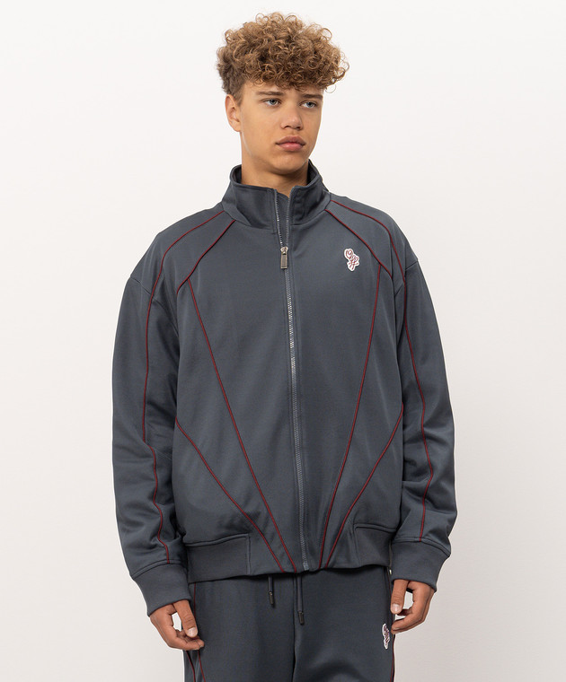 Off-White Сіра спортивна куртка 44MBD05QF26J001 зображення 3