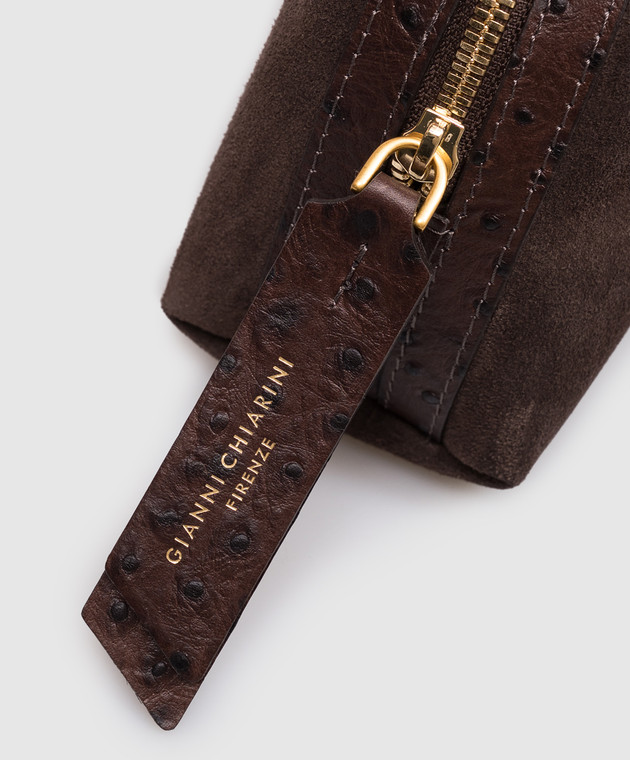 Gianni Chiarini Замшевая коричневая сумка Alifa BS8625CMSTEMU изображение 4