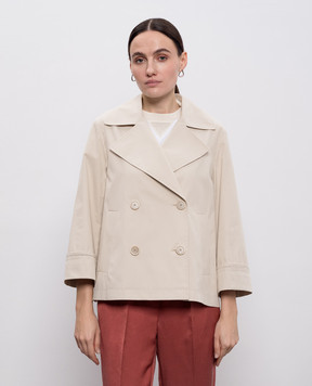 Peserico Бежевий укорочений тренч з патчем A2511303184