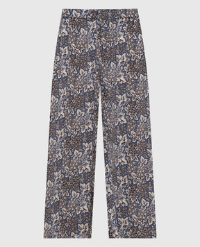Max Mara Weekend Синие брюки NIRVANA из шелка WKDNIRVANA