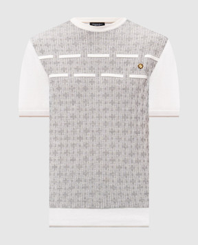 Stefano Ricci Футболка с шелком с эмблемой в виде головы орла K616462G40F26224