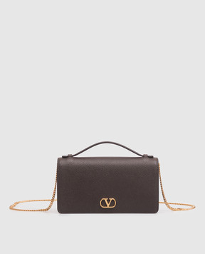 Valentino Коричневый кожаный клатч VLogo 9W2P0AU1SNP