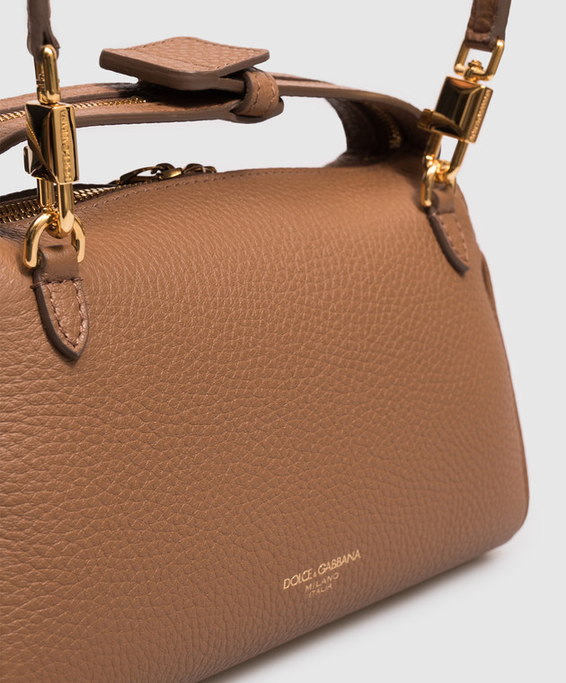 Dolce&Gabbana Коричневая кожаная сумка Vittoria BB7889A0841 изображение 4