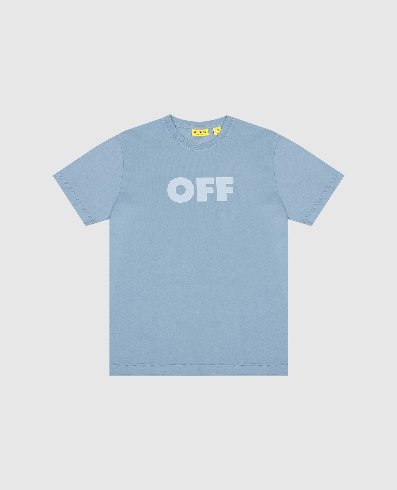 Детская голубая футболка с принтом логотипа Off